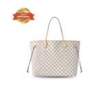 [True-to-ORIGINAL] Louis Vuitton Neverfull GM Tote Bag Damier Azur Canvas Beige For Women 39cm/15.4in N40602