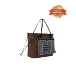 [True-to-ORIGINAL] Louis Vuitton Neverfull Inside Out MM Tote Bag 2.2in/ 31cm Black Gold Hardware For Women M11946 - Image 4