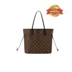 [True-to-ORIGINAL] Louis Vuitton Neverfull Inside Out MM Tote Bag 2.2in/ 31cm Black Gold Hardware For Women M11946 - Image 5