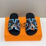 Hermes Izmir Sandals Blue/ Multicolor For Men - Image 7