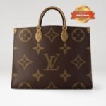 [True-to-ORIGINAL] Louis Vuitton OnTheGo GM Tote Bag 16.1in/ 41cm Brown Gold Hardware For Women M45320 - Image 5