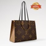 [True-to-ORIGINAL] Louis Vuitton OnTheGo GM Tote Bag 16.1in/ 41cm Brown Gold Hardware For Women M45320 - Image 3