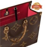[True-to-ORIGINAL] Louis Vuitton OnTheGo GM Tote Bag 16.1in/ 41cm Brown Gold Hardware For Women M45320 - Image 8