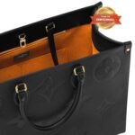 [True-to-ORIGINAL] Louis Vuitton Onthego GM Tote Bag 16.1in/ 41cm Monogram Empreinte Black Gold Hardware For Women M44925 - Image 7