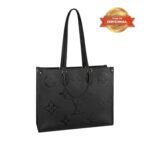 [True-to-ORIGINAL] Louis Vuitton Onthego GM Tote Bag 16.1in/ 41cm Monogram Empreinte Black Gold Hardware For Women M44925 - Image 5