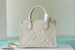 Louis Vuitton OnTheGo PM Tote Bag 9.8in/ 25cm Beige Gold Hardware For Women M46569 - Image 9