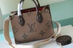 Louis Vuitton OnTheGo PM Tote Bag 9.8in/ 25cm Brown Gold Hardware For Women M46373 - Image 2