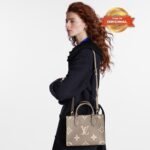 [True-to-ORIGINAL] Louis Vuitton OnTheGo PM Tote Bag 9.8in/ 25cm Monogram Empreinte Beige/ Cream For Women M45779 - Image 2