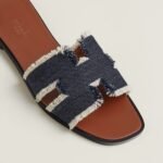 Hermes Oran Sandals Bleu Brut For Women H241060Z 49340 - Image 3