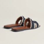 Hermes Oran Sandals Bleu Brut For Women H241060Z 49340 - Image 4