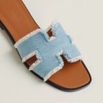 Hermes Oran Sandals Bleu Clair For Women H241060Z CB340 - Image 5