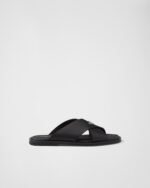 Prada Saffiano Crisscross Slides Black For Men - 2X3081_053_F0002_F_X001 - Image 2