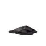 Prada Saffiano Crisscross Slides Black For Men - 2X3081_053_F0002_F_X001