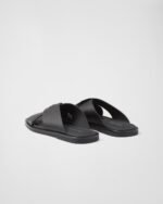 Prada Saffiano Crisscross Slides Black For Men - 2X3081_053_F0002_F_X001 - Image 5