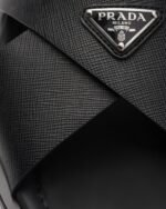 Prada Saffiano Crisscross Slides Black For Men - 2X3081_053_F0002_F_X001 - Image 6