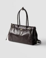 Prada Bonnie Large Handbag Bag Dark Brown 38cm/15in - 1BA433_2CYR_F01D6_V_MOO - Image 2