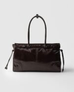 Prada Bonnie Large Handbag Bag Dark Brown 38cm/15in - 1BA433_2CYR_F01D6_V_MOO - Image 3