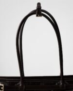 Prada Bonnie Large Handbag Bag Dark Brown 38cm/15in - 1BA433_2CYR_F01D6_V_MOO - Image 7