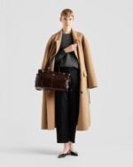 Prada Bonnie Large Handbag Bag Dark Brown 38cm/15in - 1BA433_2CYR_F01D6_V_MOO - Image 8