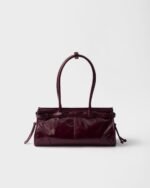 Prada Bonnie Medium Shoulder Bag 13in/ 32cm Burgundy Gold Hardware 1BA426_2CYR_F0LV7_V_MOO - Image 6