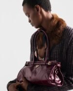 Prada Bonnie Medium Shoulder Bag 13in/ 32cm Burgundy Gold Hardware 1BA426_2CYR_F0LV7_V_MOO - Image 3