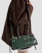 Prada Bonnie Medium Shoulder Bag 13in/ 32cm Sage Gold Hardware 1BA426_2CYR_F014J_V_MOO - Image 4