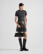 Prada Bonnie Medium Shoulder Bag 13in/ 32cm Black Gold Hardware 1BA426_2CYR_F0002_V_MOO - Image 3