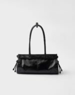 Prada Bonnie Medium Shoulder Bag 13in/ 32cm Black Gold Hardware 1BA426_2CYR_F0002_V_MOO - Image 6