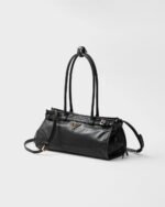 Prada Bonnie Medium Shoulder Bag 13in/ 32cm Black Gold Hardware 1BA426_2CYR_F0002_V_MOO - Image 5