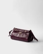 Prada Bonnie Small Shoulder Bag 10in/ 26cm Burgundy Gold Hardware 1BH215_2CYR_F0LV7_V_OOO - Image 4