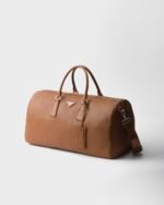 Prada Leather Duffel Bag Cognac For Men 50cm/20in - 2VC048_2BBE_F0046_V_OOO - Image 2