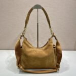 Prada Explore Large Shoulder Bag 12.6in/ 32cm Cinnamon Suede Gold Hardware For Women 1BC264_008_F0401_V_NOO - Image 4
