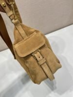 Prada Explore Large Shoulder Bag 12.6in/ 32cm Cinnamon Suede Gold Hardware For Women 1BC264_008_F0401_V_NOO - Image 6