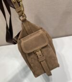 Prada Explore Large Shoulder Bag 12.6in/ 32cm Cocoa Brown Suede For Women 1BC264_008_F0324_V_NOO - Image 9