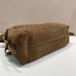 Prada Explore Large Shoulder Bag 12.6in/ 32cm Cocoa Brown Suede For Women 1BC264_008_F0324_V_NOO - Image 5