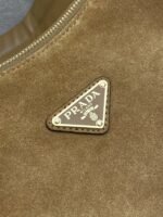 Prada Explore Large Shoulder Bag 12.6in/ 32cm Cinnamon Suede Gold Hardware For Women 1BC264_008_F0401_V_NOO - Image 9