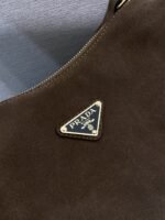 Prada Explore Large Shoulder Bag 12.6in/ 32cm Cocoa Brown Suede For Women 1BC264_008_F0324_V_NOO - Image 12