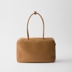 Prada Large Leather Top-Handle Bag Caramel For Men 13.4in/34cm 1BB128_2DKV_F03V8_V_ONO - Image 4