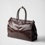 Prada Bonnie Leather Tote Bag Dark Brown For Men 19.7in/50cm 2VG128_2CYR_F01D6_V_OOO - Image 3