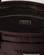 Prada Bonnie Leather Tote Bag Dark Brown For Men 19.7in/50cm 2VG128_2CYR_F01D6_V_OOO - Image 4