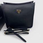 [True-to-ORIGINAL] Prada Medium Leather Bag Black For Women 11in/28cm 1BC073_2DKV_F0632_V_7NO - Image 2