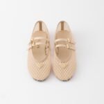 Prada Mesh Fabric Ballerinas Travertine Stone For Women 1F915N_099_F0485_F_005 - Image 2
