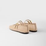 Prada Mesh Fabric Ballerinas Travertine Stone For Women 1F915N_099_F0485_F_005 - Image 4