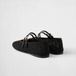 Prada Mesh Fabric Ballerinas Black For Women 1F915N_099_F0002_F_005 - Image 4