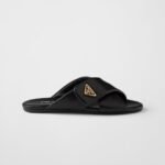 Prada Padded Leather Slides Black For Women 1XX713_ZHP_F0002_F_005 - Image 3