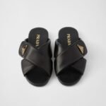 Prada Padded Leather Slides Black For Women 1XX713_ZHP_F0002_F_005 - Image 2