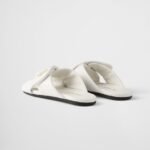 Prada Padded Leather Slides White For Women 1XX713_ZHP_F0009_F_005 - Image 4