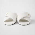 Prada Padded Leather Slides White For Women 1XX713_ZHP_F0009_F_005 - Image 5