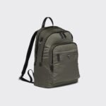 Prada Re-Nylon And Leather Backpack Forest Green For Men 12.2in/31cm 2VZ048_2DMG_F0414_V_OOO - Image 4
