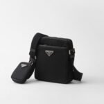 Prada Re-Nylon And Leather For Men 6.7in/17cm 2VH112_2DMH_F0002_V_XOP - Image 4